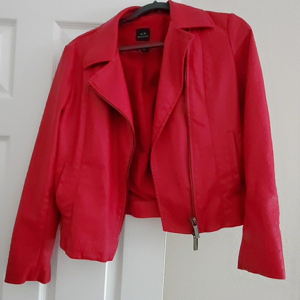 Armani m size red jacket
